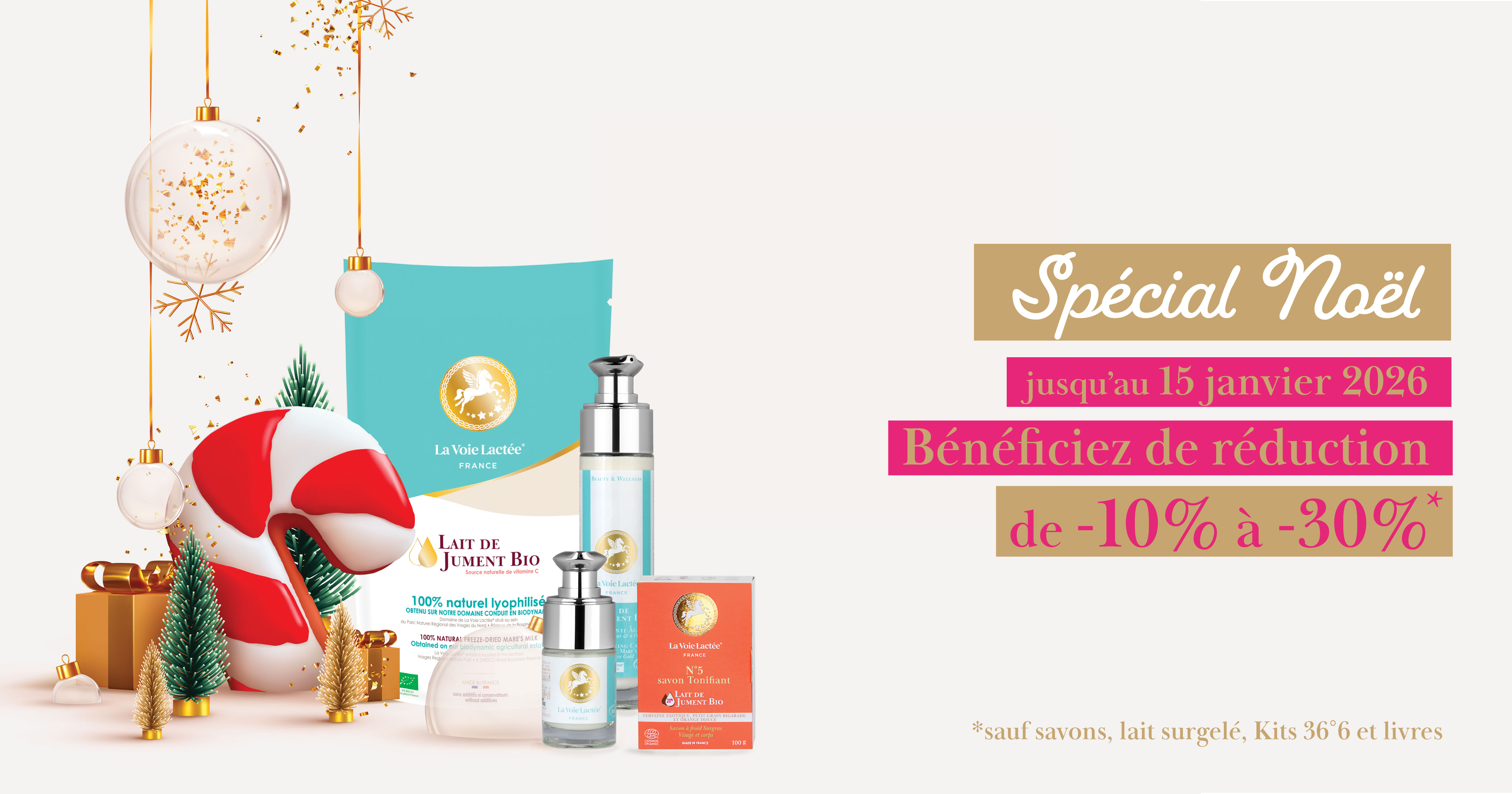 Spécial Noël : Des réductions de -10% à -30% jusqu'au 31 janvier 2015